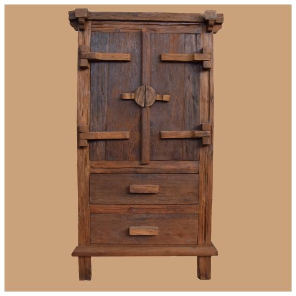 Simandra Altholz Schrank Moyo 4 aus Recycling Teak Holz massiv Große Rabatte