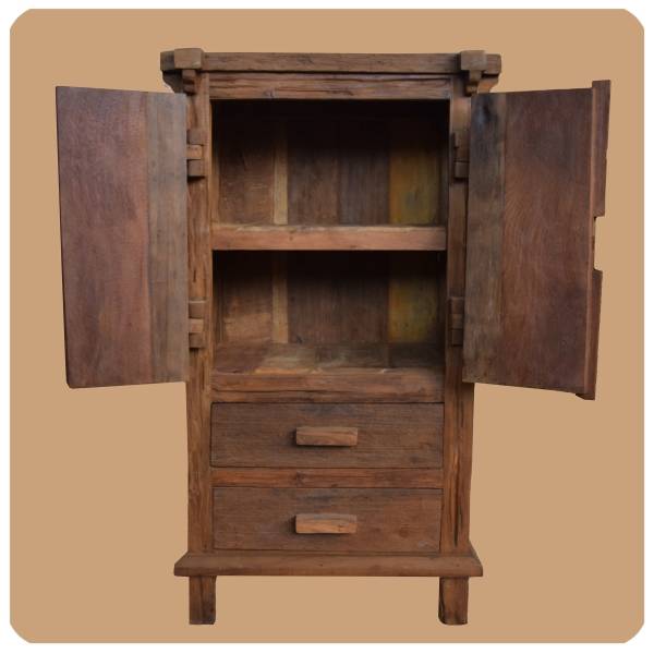 Simandra Altholz Schrank Moyo 4 aus Recycling Teak Holz massiv Große Rabatte