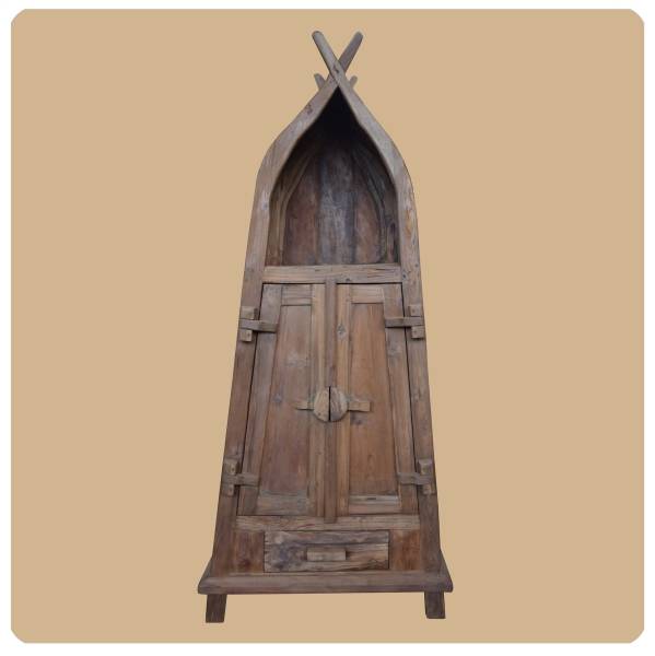 Simandra Altholz Schrank Vintage Massiv Teakholz Möbel Handarbeit "Sumatra 2" Bestseller