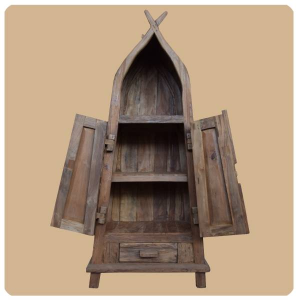 Simandra Altholz Schrank Vintage Massiv Teakholz Möbel Handarbeit "Sumatra 2" Bestseller