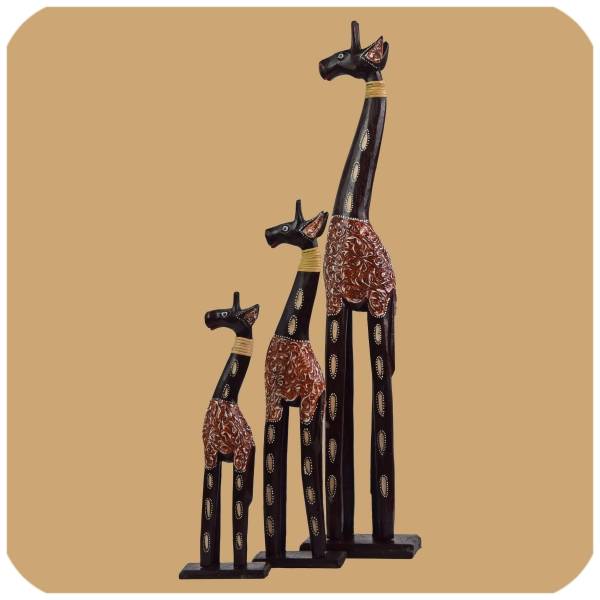 Simandra Holz Figur afrikanische Skulptur Holzfigur Afrika Deko Giraffe Wochenangebot