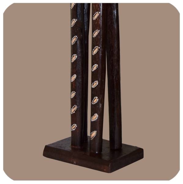 Simandra Holz Figur afrikanische Skulptur Holzfigur Afrika Deko Giraffe 3er Set Kostenlose Rückgabe