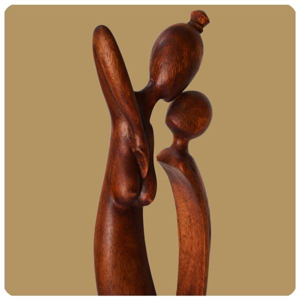 Simandra Skulptur abstrakte handgefertigte Holzfigur Sehnsucht XXL Format 60 cm Letzte 3 Tage