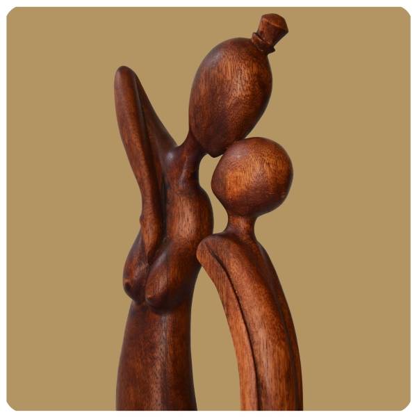 Simandra Skulptur abstrakte handgefertigte Holzfigur Sehnsucht XXL Format 60 cm Letzte 3 Tage