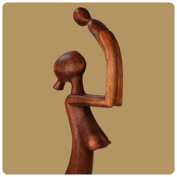 Simandra Skulptur abstrakte handgefertigte Holzfigur Zärtlichkeit XXL Format 60 JETZT KAUFEN