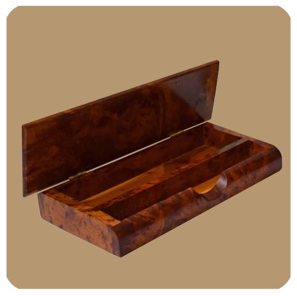 Simandra Stiftehalter Stiftebox Organizer Stifteablager Büro Stifteständer Büroablager Holz Thuja Wurzelholz Letzter Tag