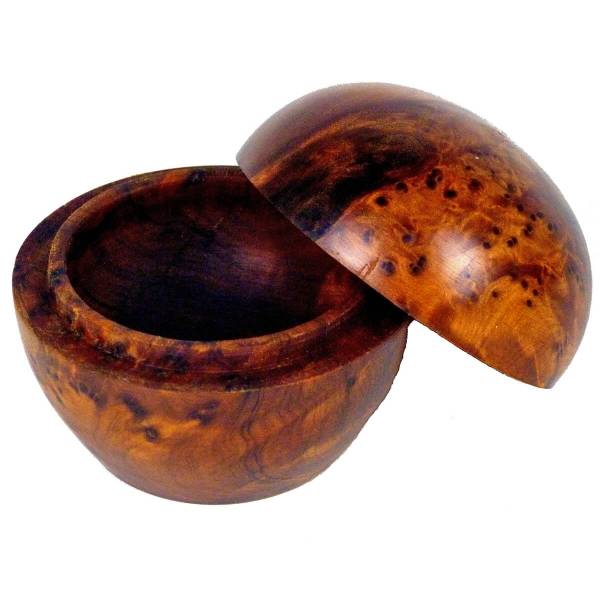 Simandra Thuja Holz Schatulle Dose Schmuckdose Holzschachtel Holzdose Holzschatulle Wurzelholz Kiste rund Bis zu 50% Rabatt