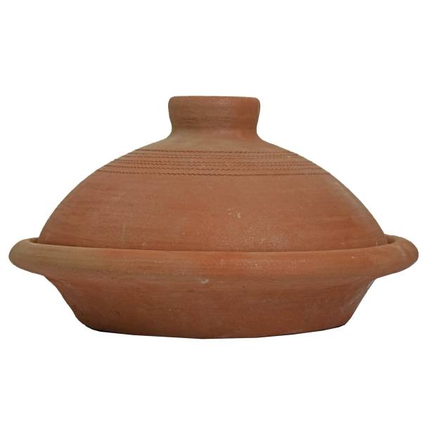 Simandra Tajine I Tontopf zum Garen I unlasierter Schmortopf I 28 cm Durchmesser I schadstofffrei Kostenloser Versand international