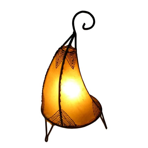 Simandra Orientalische Lampe Hennalampe marokkanische Lederlampe Tischleuchte Stehleuchte Henna Tissir Orient 35-38 cm Black Friday Preise