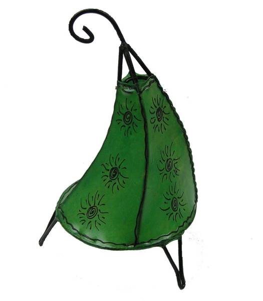 Simandra Orientalische Lampe Hennalampe marokkanische Lederlampe Tischleuchte Stehleuchte Henna Tissir Sonne 35-38 cm Im Verkauf