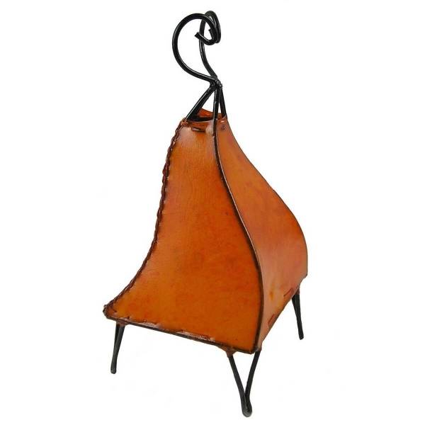 Simandra Orientalische Lampe Hennalampe marokkanische Lederlampe Tischleuchte Stehleuchte Mellah einfarbig 35-38 cm zollfrei