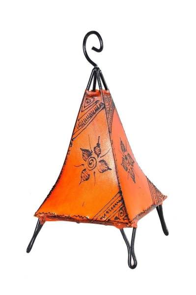 Simandra Orientalische Lampe Hennalampe marokkanische Lederlampe Tischleuchte Stehleuchte Pyramide Orient 35-38 cm Hotsell