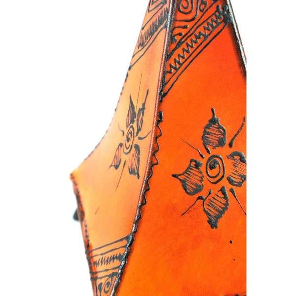 Simandra Orientalische Lampe Hennalampe marokkanische Lederlampe Tischleuchte Stehleuchte Pyramide Orient 35-38 cm Hotsell