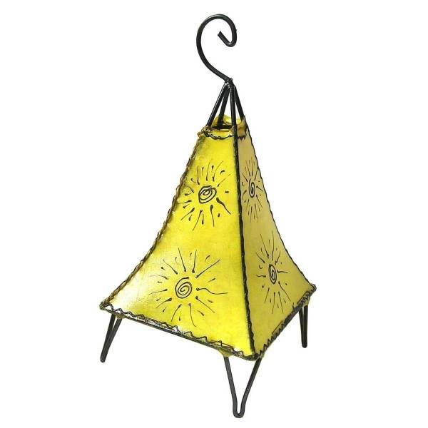 Simandra Orientalische Lampe Hennalampe marokkanische Lederlampe Tischleuchte Stehleuchte Pyramide Sonne 35-38cm Schlussverkauf