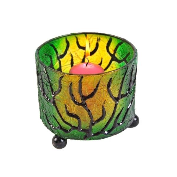 Simandra Windlicht Teelicht Teelichthalter Kerzenhalter Deko Resin Bali Asia Fieberglas Mediterrane rund Limitierter Zeitrabatt