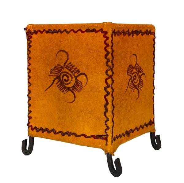 Simandra Windlicht Teelichthalter Kerzenhalter aus Leder Orient marokkanisch Deko Sonne Fabrik Onlineshop