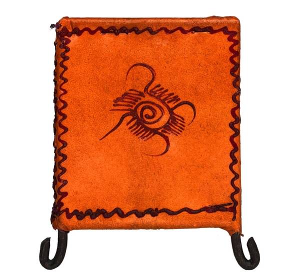 Simandra Windlicht Teelichthalter Kerzenhalter aus Leder Orient marokkanisch Deko Sonne Fabrik Onlineshop