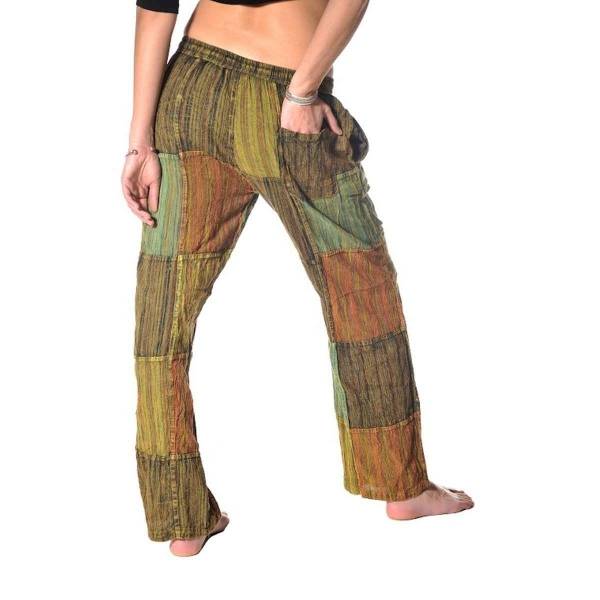 Simandra Patchwork Freizeithose Fischerhose Stoffhose Hippie Schlupfhose Unisex Versandkostenfrei