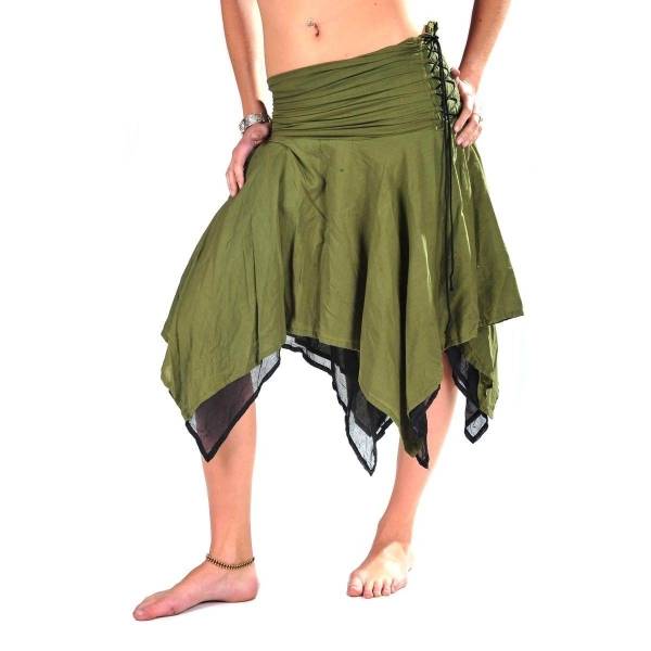 Simandra Rock Zipfelrock Elfenrock Hippie Goa Psy Midi Mittelalter Knielang Sommerrock Strandrock Orient Saisonschlussverkauf