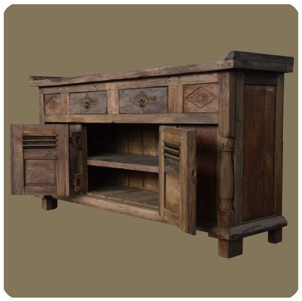 Simandra Massivholz-Kommode "Java" aus Alt-Teakholz I Stil: Vintage - Boho - Shabby I Modell 3 I Simandra Online Outlet