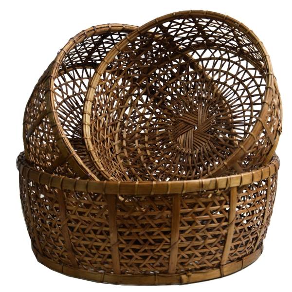 Simandra Rattankorb Obstschale Burma aus Rattan und Bambus, dekoratives Unikat Handarbeit Saisonale Angebote