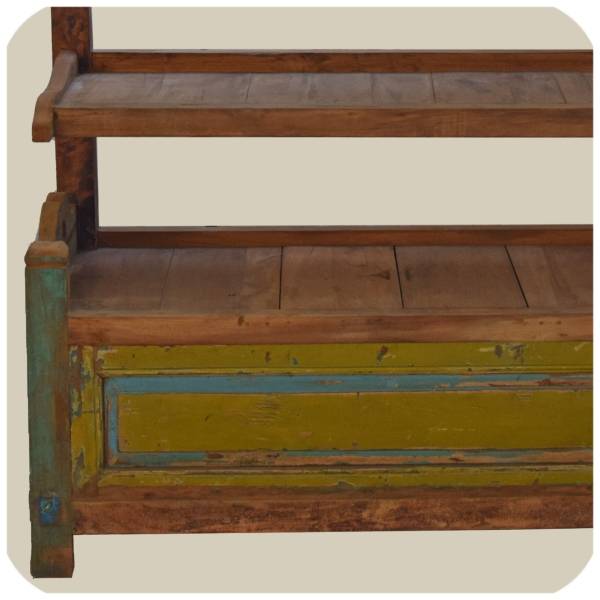 Simandra Recycling Teak Holz Regal Sulawesi mit Ablagen und integrierter Truhe Kauf eins, bekomm eins gratis