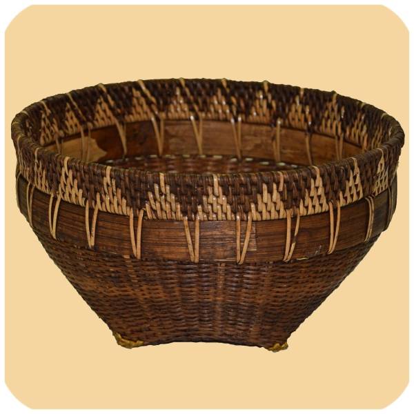 Simandra Schale „Burma“ aus Rattan & Bambus Deko- Brot- od. Obstkorb Handarbeit VIP-Rabatte