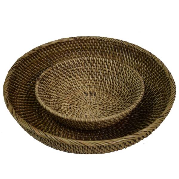 Simandra Schale Korb Körbchen aus Naturmaterial 100% Ata Rattan geflochten Tiefpreis