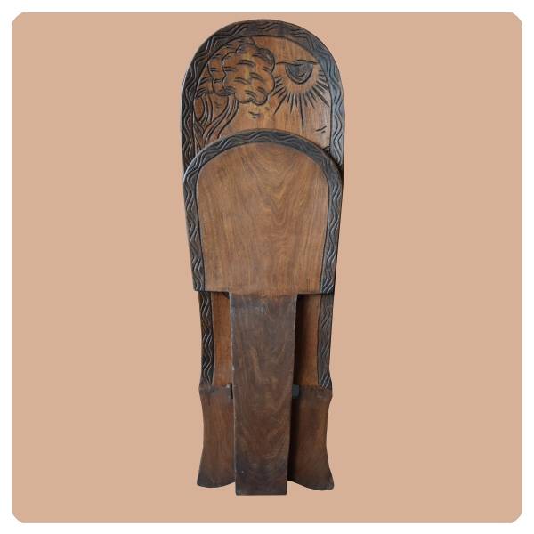 Simandra Steckstuhl afrikanischer Holzstuhl Wikingerstuhl Mittelalter Trapperstuhl massiv Super Sparpreis