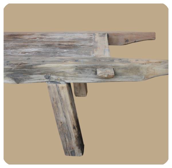 Simandra Teak-Altholz Bank massiver Beistelltisch Couchtisch Handarbeit aus Java Simandra Wochenangebot