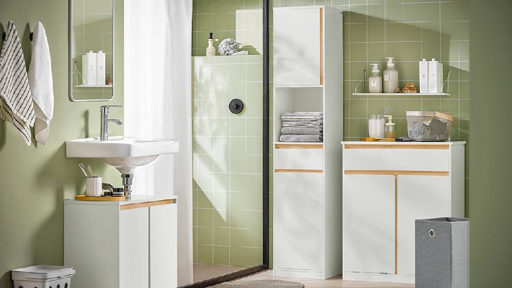 Sobuy SoBuy Bad Hochschrank Badschrank mit 2 Türen Badregal Badezimmermöbel Weiß BZR80-W Valentinstagsangebot