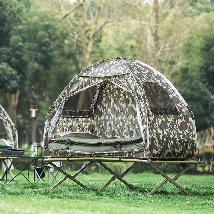Sobuy SoBuy 4in1-Zelt Für 1 Person Wurfzelt Feldbett mit Campingliege Tarnfarbe OGS32-TN Zeitlich begrenztes Angebot