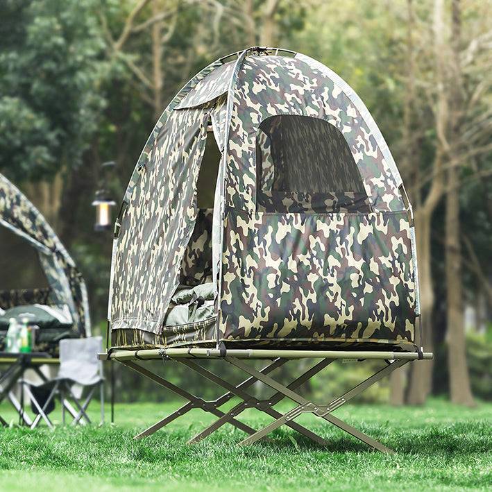 Sobuy SoBuy 4in1-Zelt Für 1 Person Wurfzelt Feldbett mit Campingliege Tarnfarbe OGS32-TN Zeitlich begrenztes Angebot