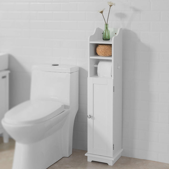 Sobuy SoBuy Toilettenpapierhalter Toilettenpapier Aufbewahrung Badezimmerschrank Weiß FRG177-W Räumungsverkauf