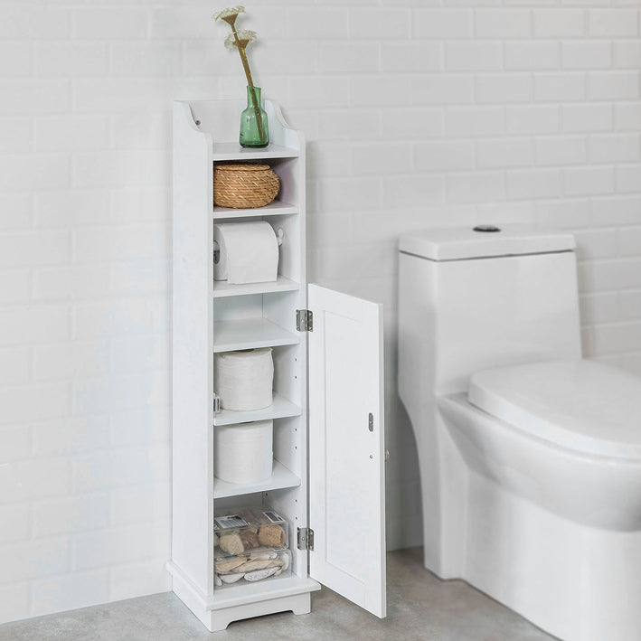 Sobuy SoBuy Toilettenpapierhalter Toilettenpapier Aufbewahrung Badezimmerschrank Weiß FRG177-W Räumungsverkauf