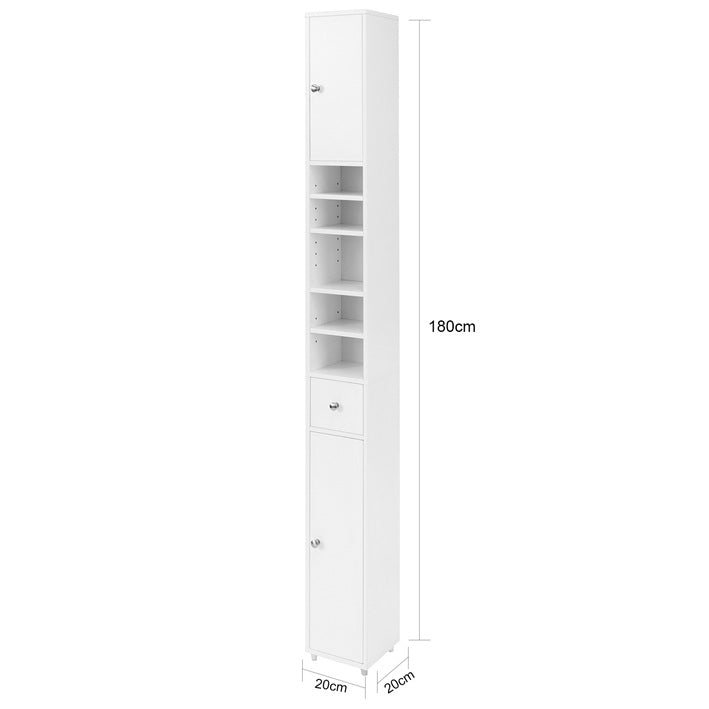 Sobuy SoBuy Bad Hochschrank Badschrank Badregal Weiß BZR34-W Kauf eins, bekomm eins gratis