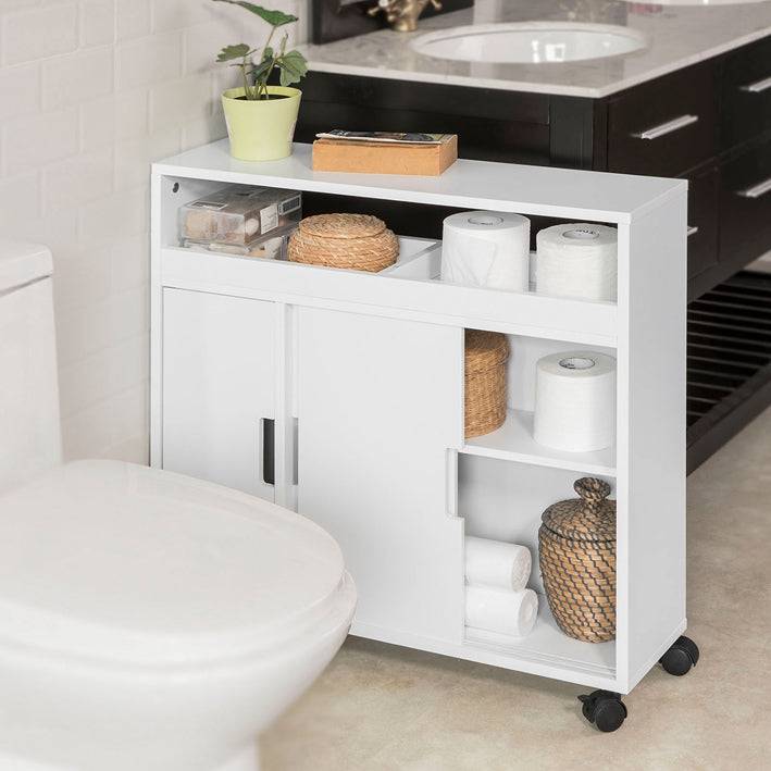 Sobuy SoBuy Badrollwagen Nischenschrank Badschrank Weiß BZR02-W Super Sparpreis