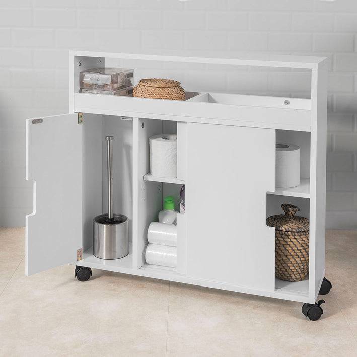 Sobuy SoBuy Badrollwagen Nischenschrank Badschrank Weiß BZR02-W Super Sparpreis