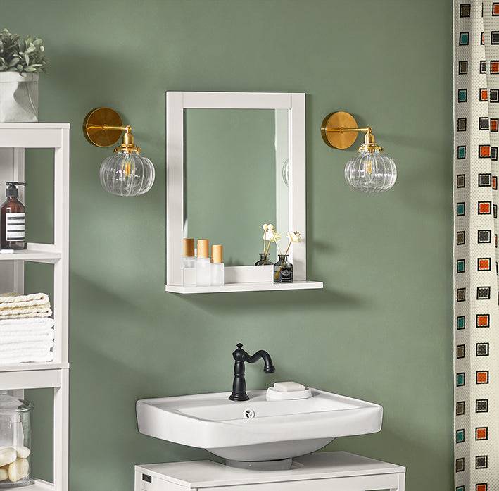 Sobuy SoBuy Badspiegel mit Ablage Wandspiegel Spiegel Weiß FRG129-W JETZT KAUFEN