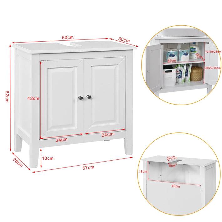 Sobuy SoBuy Waschbeckenunterschrank Weiß Badezimmerschrank Landhaus FRG202-W Zeitbegrenzte Promotion