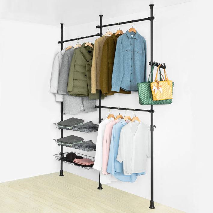 Sobuy SoBuy Teleskop Kleiderstange Kleiderstangen System Regalsystem FRG34-SCH Bis zu 55% Rabatt
