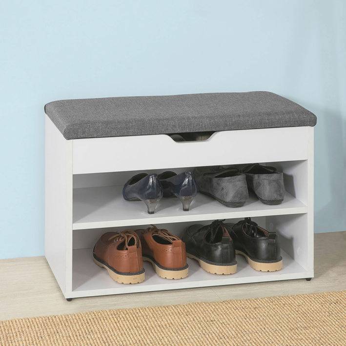 Sobuy SoBuy Schuhbank mit Sitzfläche Schuhregal Schuhschrank Hellgrau FSR25-HG Clearance-Verkauf