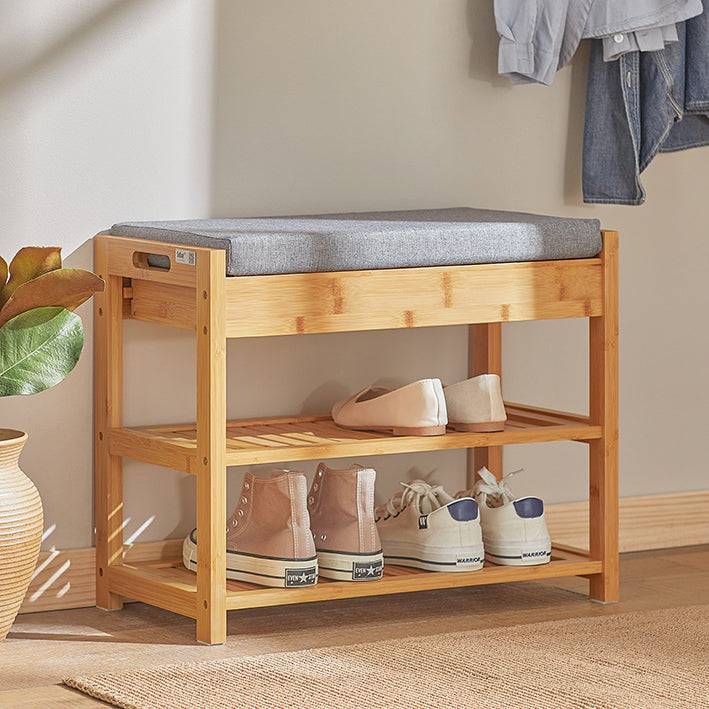 Sobuy SoBuy Schuhbank Sitzbank mit Schuhregal Breit 55cm Bambus FSR49-N Begrenzt auf 3 Tage