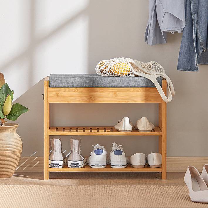Sobuy SoBuy Schuhbank Sitzbank mit Schuhregal Breit 55cm Bambus FSR49-N Begrenzt auf 3 Tage