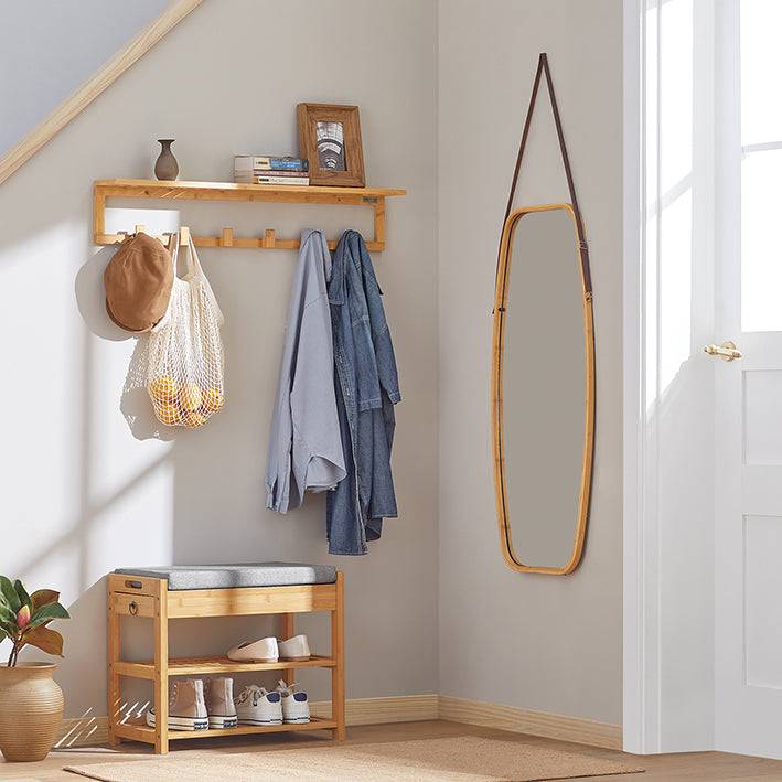 Sobuy SoBuy Schuhbank Sitzbank mit Schuhregal Breit 55cm Bambus FSR49-N Begrenzt auf 3 Tage