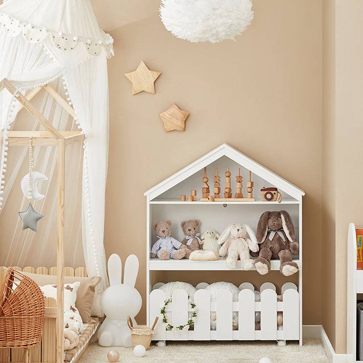 Sobuy SoBuy Kinderregal 2-teilig Aufbewahrungsregal für Kinder Bücherregal KMB52-W im Angebot