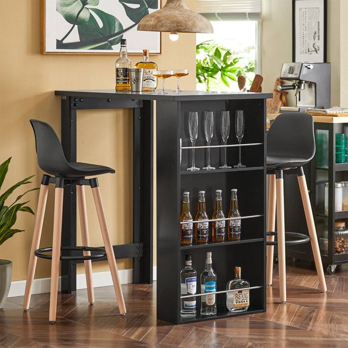 Sobuy SoBuy Bartisch Stehtisch Küchentisch Schwarz FWT17-SCH Weihnachtsangebot
