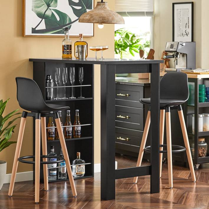 Sobuy SoBuy Bartisch Stehtisch Küchentisch Schwarz FWT17-SCH Weihnachtsangebot