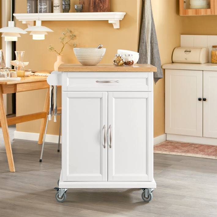 Sobuy SoBuy Küchenwagen Küchenschrank Servierwagen Weiß FKW13-WN Valentinstagsangebot