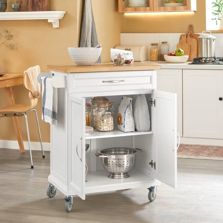 Sobuy SoBuy Küchenwagen Küchenschrank Servierwagen Weiß FKW13-WN Valentinstagsangebot